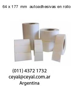 64 x 177  mm  autoadhesivas en rollo