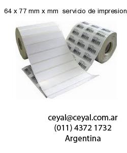 64 x 77 mm x mm  servicio de impresion base de datos