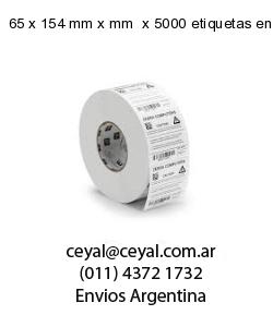 65 x 154 mm x mm  x 5000 etiquetas en rollo
