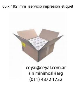 65 x 192  mm  servicio impresion etiquetas codigos