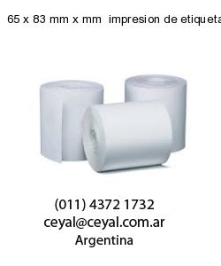 65 x 83 mm x mm  impresion de etiqueta