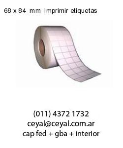 68 x 84  mm  imprimir etiquetas