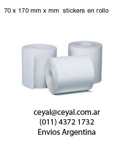 70 x 170 mm x mm  stickers en rollo