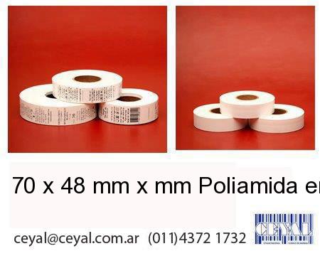 70 x 48 mm x mm Poliamida en rollo