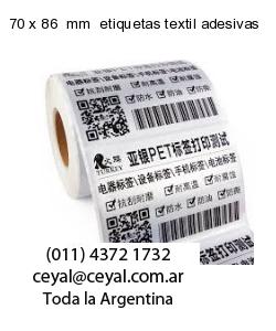 70 x 86  mm  etiquetas textil adesivas