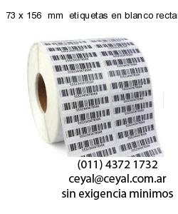 73 x 156  mm  etiquetas en blanco rectangulares