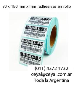 76 x 156 mm x mm  adhesivas en rollo