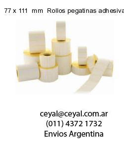 77 x 111  mm  Rollos pegatinas adhesivas