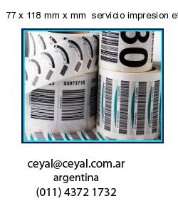 77 x 118 mm x mm  servicio impresion etiquetas opp