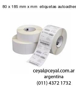 80 x 185 mm x mm  etiquetas autoadhesivas redondas