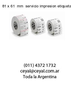 81 x 61  mm  servicio impresion etiquetas opp
