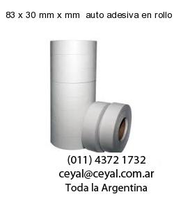 83 x 30 mm x mm  auto adesiva en rollo