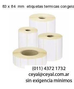 83 x 84  mm  etiquetas termicas congelados