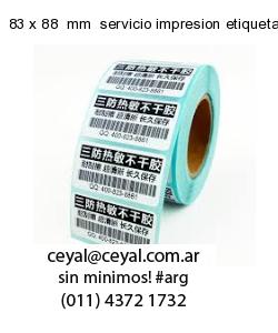 83 x 88  mm  servicio impresion etiquetas termicas