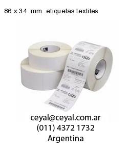 86 x 34  mm  etiquetas textiles