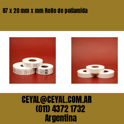 87 x 20 mm x mm Rollo de poliamida