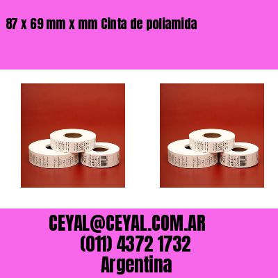 87 x 69 mm x mm Cinta de poliamida