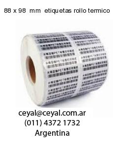 88 x 98  mm  etiquetas rollo termico