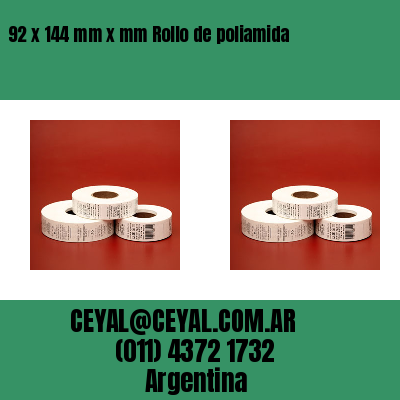 92 x 144 mm x mm Rollo de poliamida