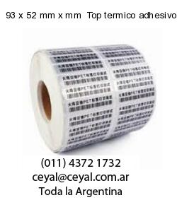 93 x 52 mm x mm  Top termico adhesivo