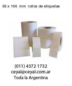 95 x 166  mm  rollos de etiquetas
