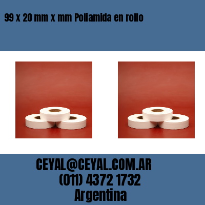 99 x 20 mm x mm Poliamida en rollo