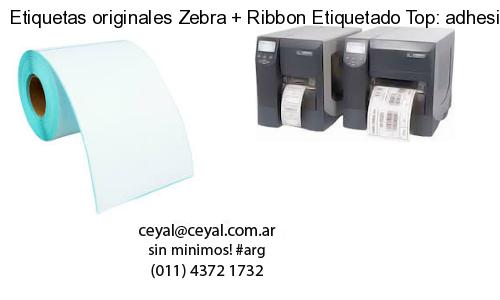 Etiquetas originales Zebra   Ribbon Etiquetado Top: adhesivo   ribbo