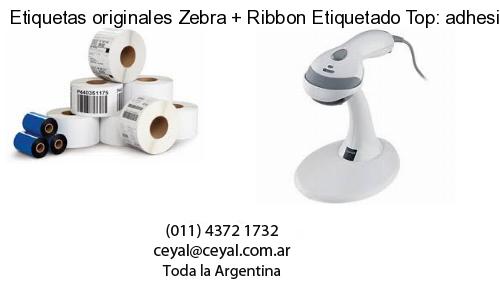 Etiquetas originales Zebra   Ribbon Etiquetado Top: adhesivo   ribbo