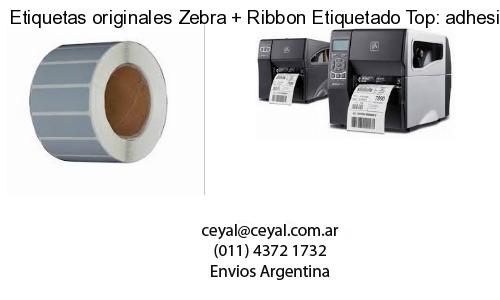 Etiquetas originales Zebra   Ribbon Etiquetado Top: adhesivo   ribbo