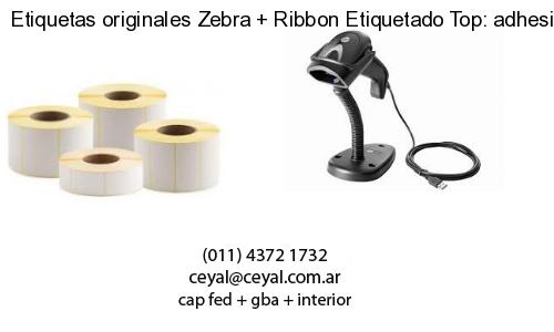 Etiquetas originales Zebra   Ribbon Etiquetado Top: adhesivo   ribbo
