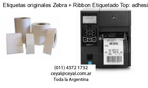 Etiquetas originales Zebra   Ribbon Etiquetado Top: adhesivo   ribbo