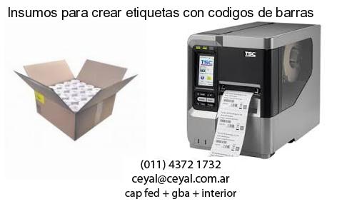 Insumos para crear etiquetas con codigos de barras