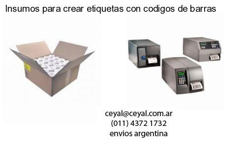 Insumos para crear etiquetas con codigos de barras