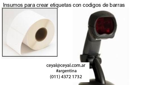 Insumos para crear etiquetas con codigos de barras