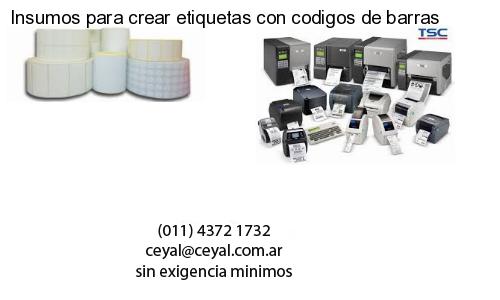 Insumos para crear etiquetas con codigos de barras