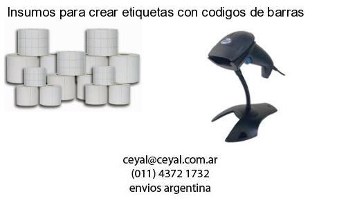 Insumos para crear etiquetas con codigos de barras