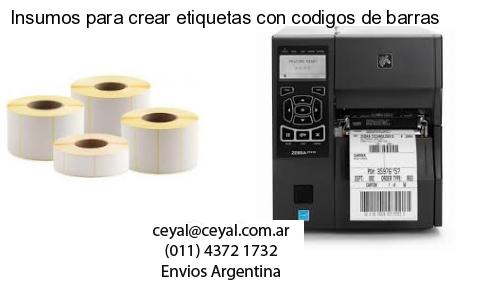 Insumos para crear etiquetas con codigos de barras