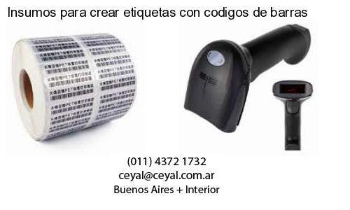 Insumos para crear etiquetas con codigos de barras