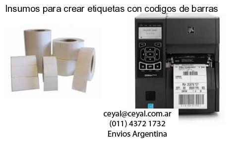 Insumos para crear etiquetas con codigos de barras