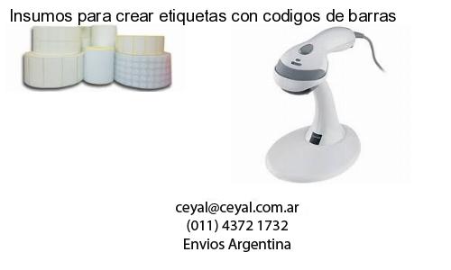 Insumos para crear etiquetas con codigos de barras