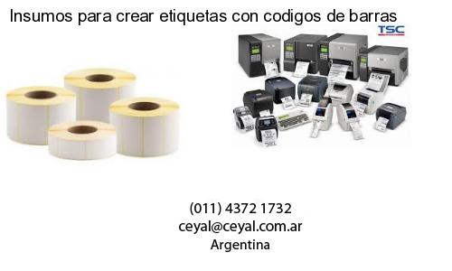 Insumos para crear etiquetas con codigos de barras