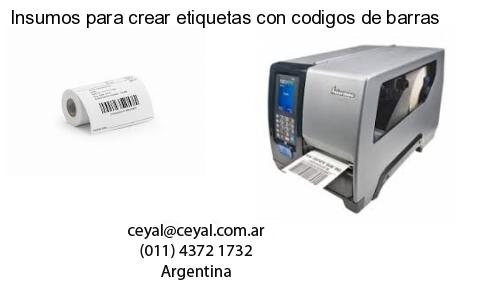 Insumos para crear etiquetas con codigos de barras