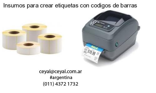 Insumos para crear etiquetas con codigos de barras
