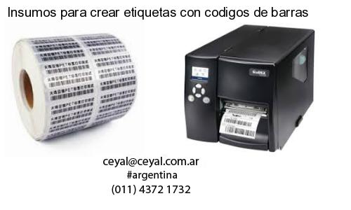 Insumos para crear etiquetas con codigos de barras