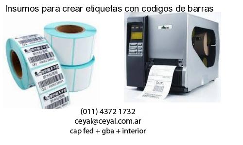 Insumos para crear etiquetas con codigos de barras