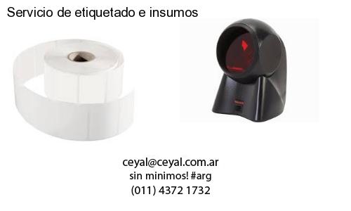 Servicio de etiquetado e insumos