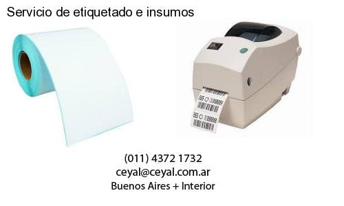 Servicio de etiquetado e insumos