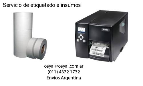 Servicio de etiquetado e insumos