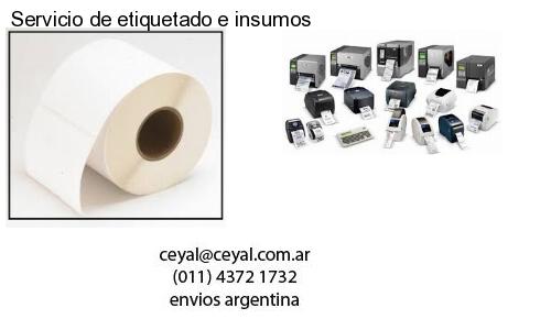 Servicio de etiquetado e insumos