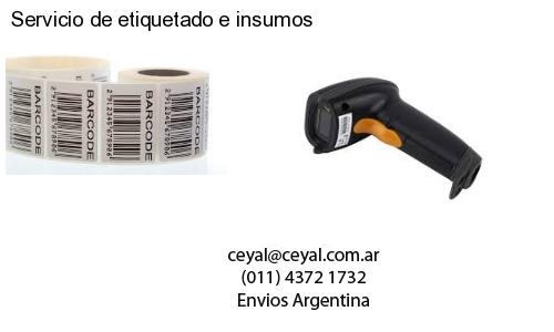 Servicio de etiquetado e insumos